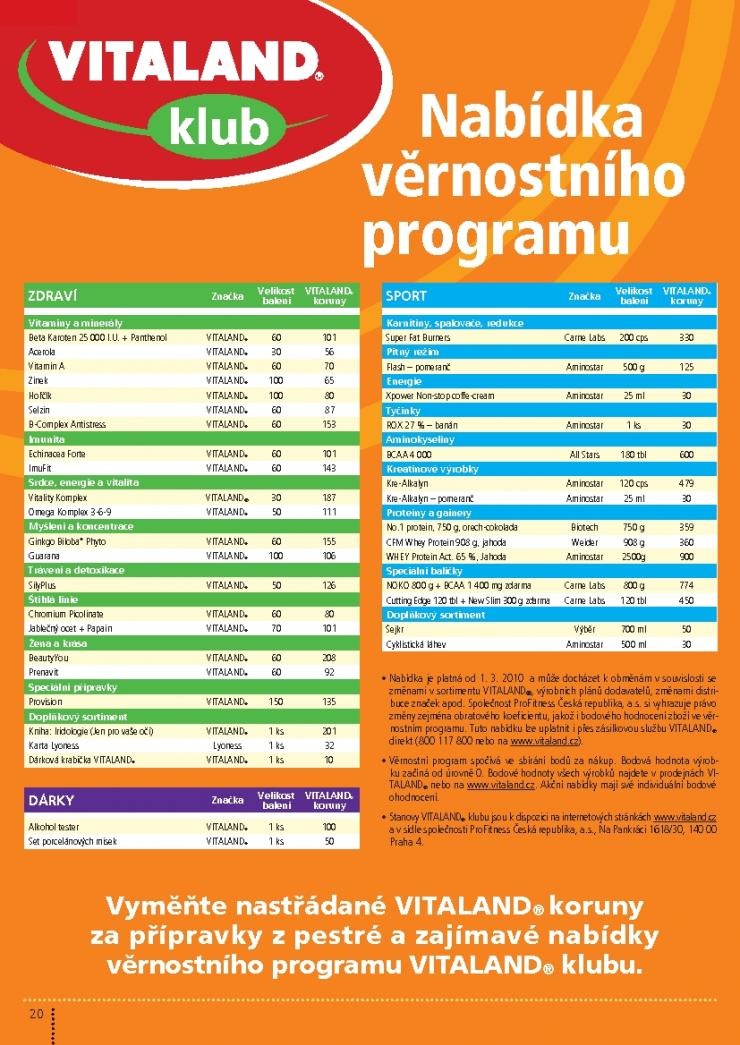 leták Vitaland akční leták strana 1 leták Vitaland akční leták strana 1