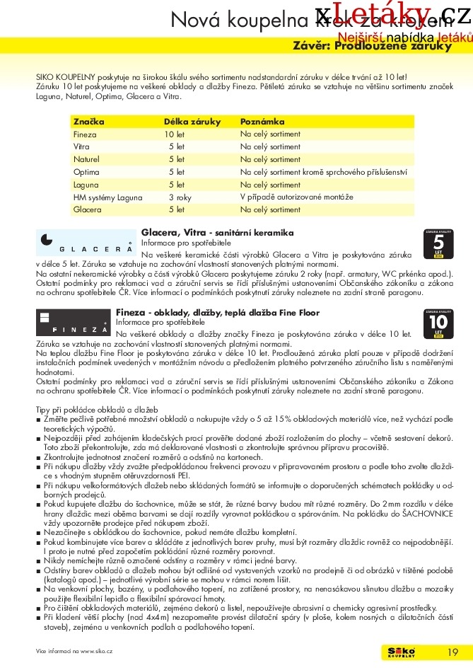 leták Siko koupelny leták - 1.část strana 1 leták Siko koupelny leták - 1.část strana 1