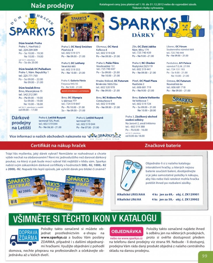 leták Sparkys strana 1 leták Sparkys strana 1