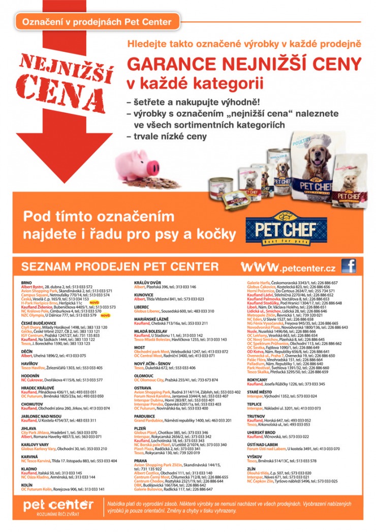 leták Pet Center Akční leták od 1.8.2013 strana 1 leták Pet Center Akční leták od 1.8.2013 strana 1