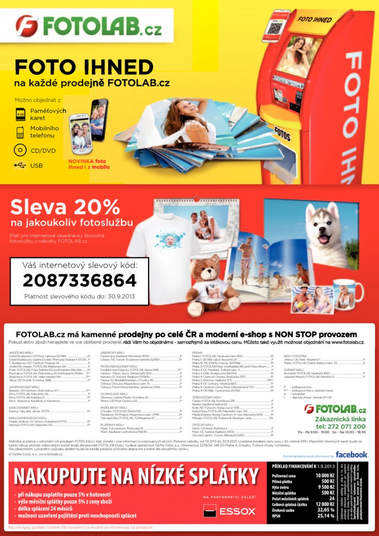 leták Fotolab Akční leták od 1.9.2013 strana 1 leták Fotolab Akční leták od 1.9.2013 strana 1