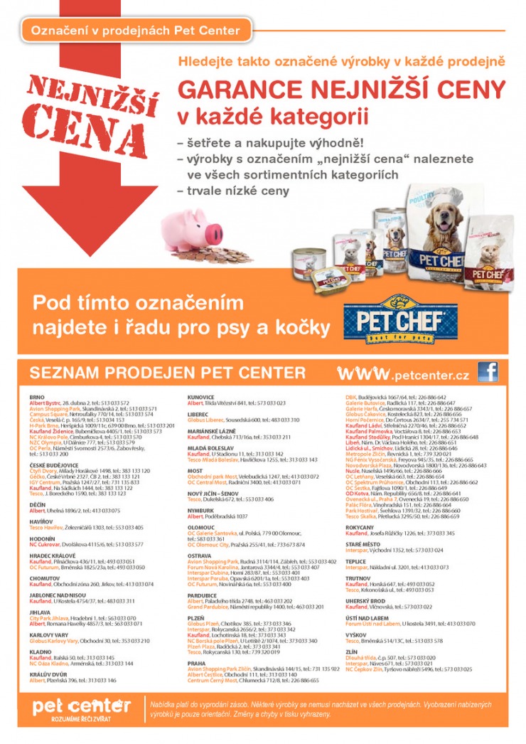 leták Pet Center Akční leták od 1.1.2014 strana 1 leták Pet Center Akční leták od 1.1.2014 strana 1