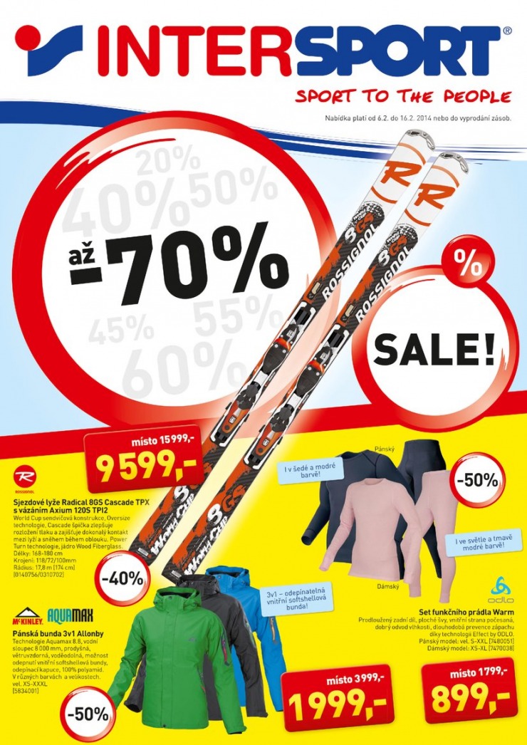 leták Intersport Aktuální leták od 6.2.2014 strana 1 leták Intersport Aktuální leták od 6.2.2014 strana 1