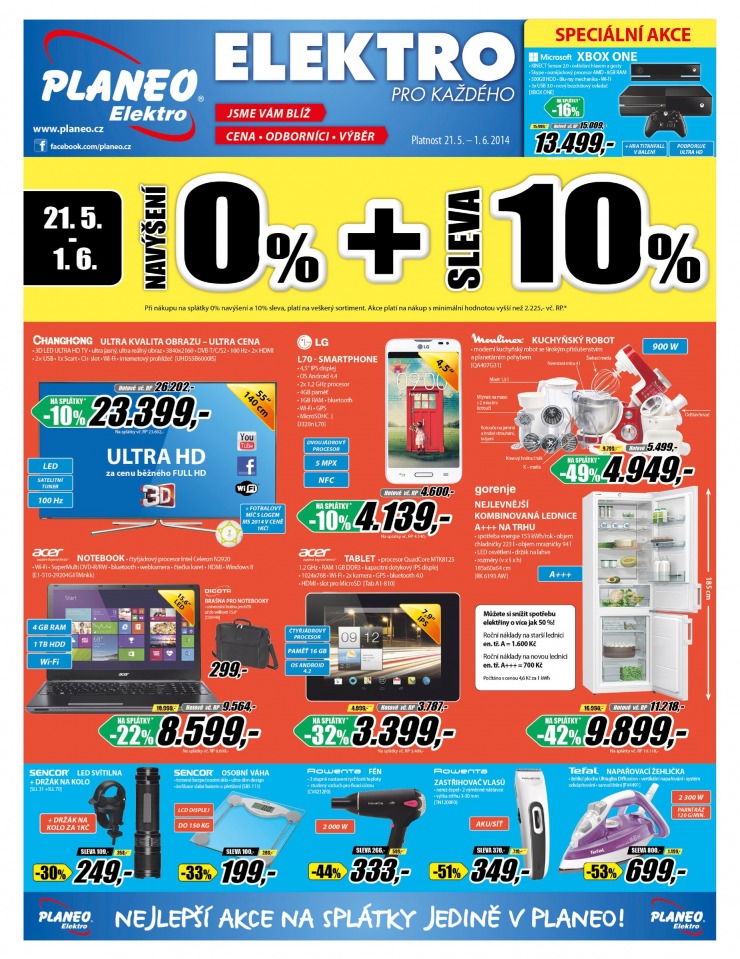 leták Planeo Elektro Akční leták od 21.5.2014 strana 1 leták Planeo Elektro Akční leták od 21.5.2014 strana 1