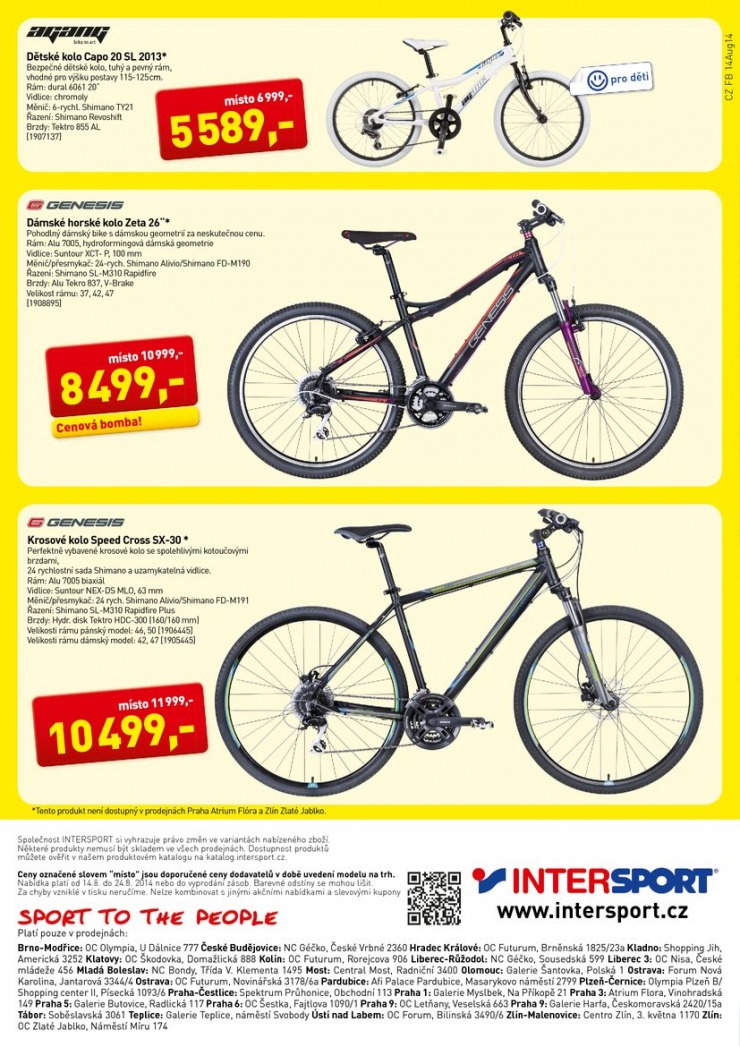 leták Intersport Aktuální leták od 14.8.2014 strana 1 leták Intersport Aktuální leták od 14.8.2014 strana 1
