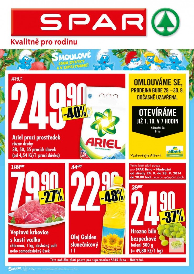 leták Interspar nabídka Spar od 24.9.2014 strana 1 leták Interspar nabídka Spar od 24.9.2014 strana 1