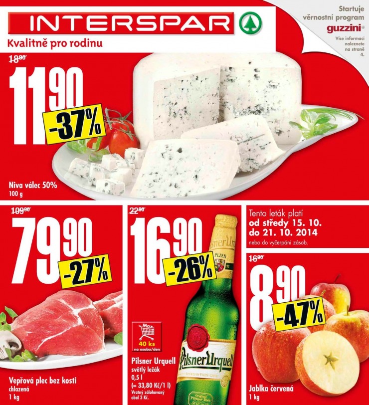 leták Interspar Akční nabídka od 15.10.2014 strana 1 leták Interspar Akční nabídka od 15.10.2014 strana 1