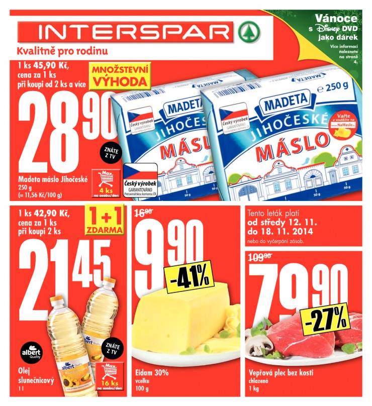 leták Interspar Akční nabídka od 12.11.2014 strana 1 leták Interspar Akční nabídka od 12.11.2014 strana 1