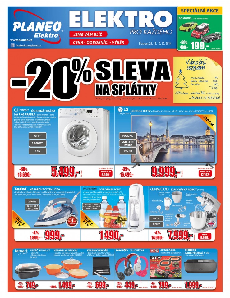 leták Planeo Elektro Akční leták od 26.11.2014 strana 1 leták Planeo Elektro Akční leták od 26.11.2014 strana 1