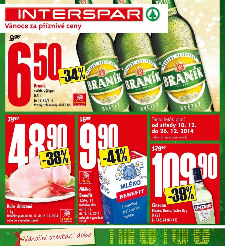 leták Interspar Akční nabídka od 10.12.2014 strana 1 leták Interspar Akční nabídka od 10.12.2014 strana 1