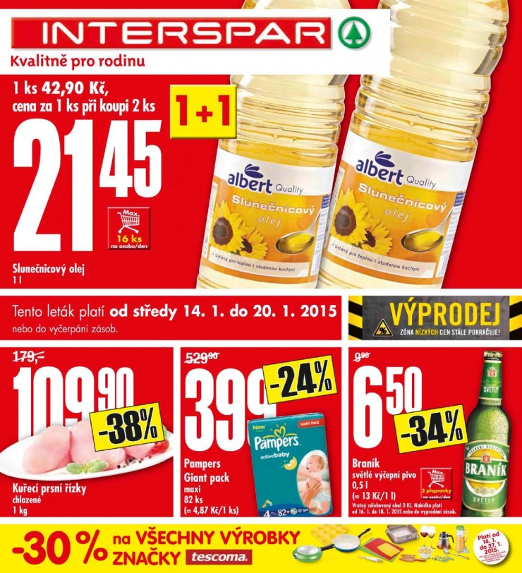leták Interspar Akční nabídka od 14. 1. 2015 strana 1 leták Interspar Akční nabídka od 14. 1. 2015 strana 1