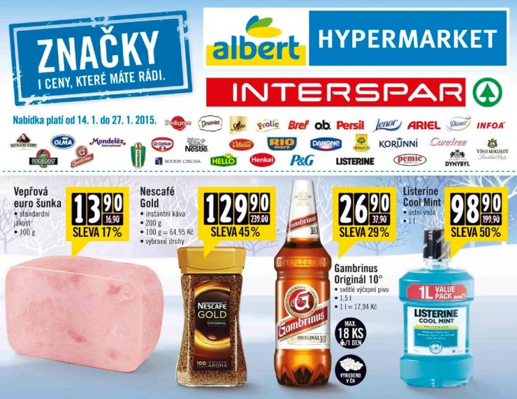 leták Interspar katalog značek Albert od 14. 1. 2015 strana 1 leták Interspar katalog značek Albert od 14. 1. 2015 strana 1