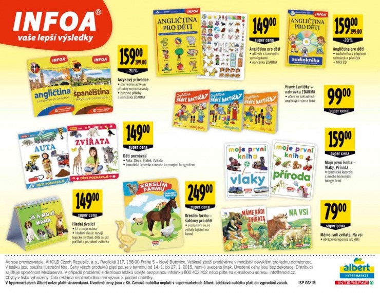 leták Interspar katalog značek Albert od 14. 1. 2015 strana 1 leták Interspar katalog značek Albert od 14. 1. 2015 strana 1