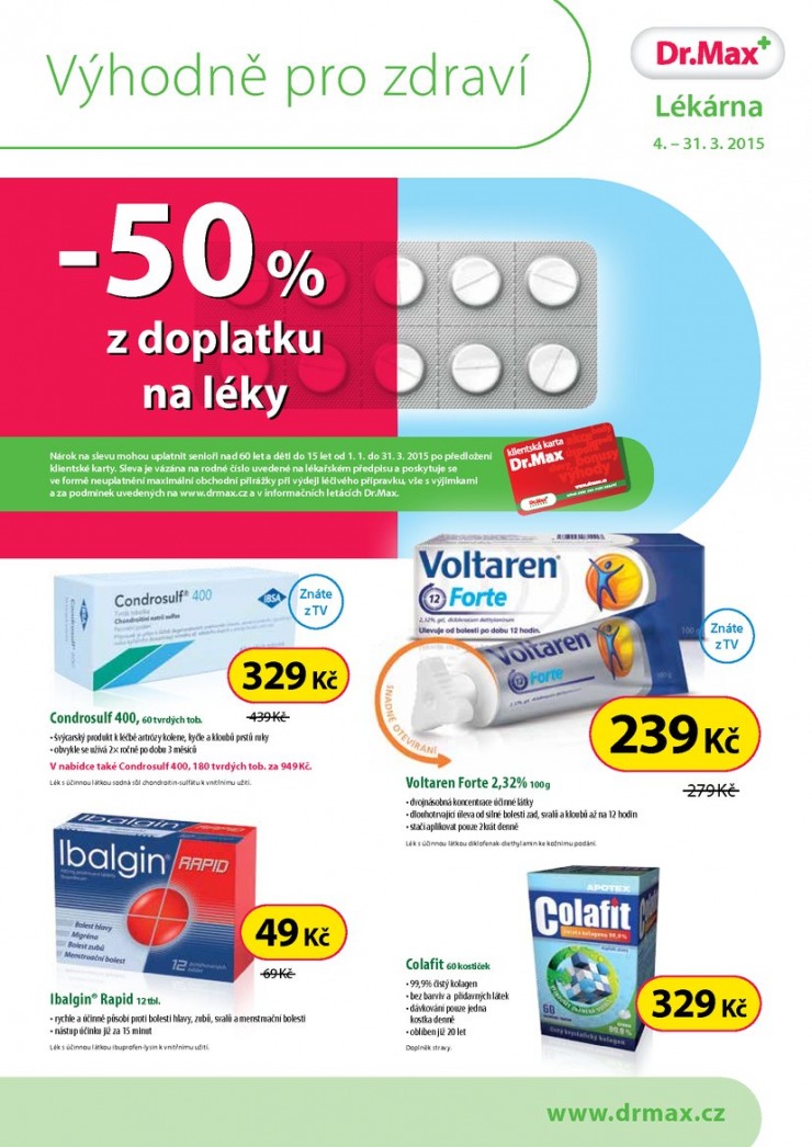 leták Dr. Max lékárna Aktuální leták od 4.3.2015 strana 1 leták Dr. Max lékárna Aktuální leták od 4.3.2015 strana 1