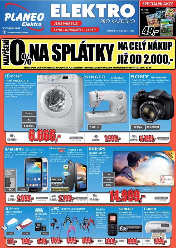 leták Planeo Elektro Akční leták od 22.4.2015 strana 1 leták Planeo Elektro Akční leták od 22.4.2015 strana 1
