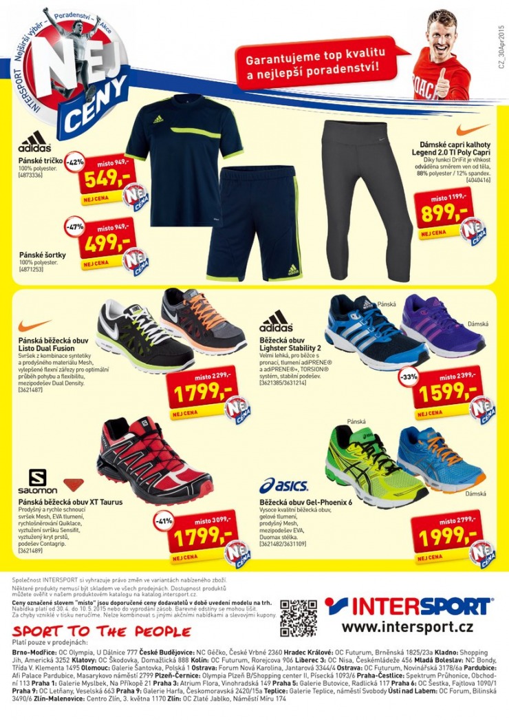 leták Intersport Aktuální leták od 30.4.2015 strana 1 leták Intersport Aktuální leták od 30.4.2015 strana 1