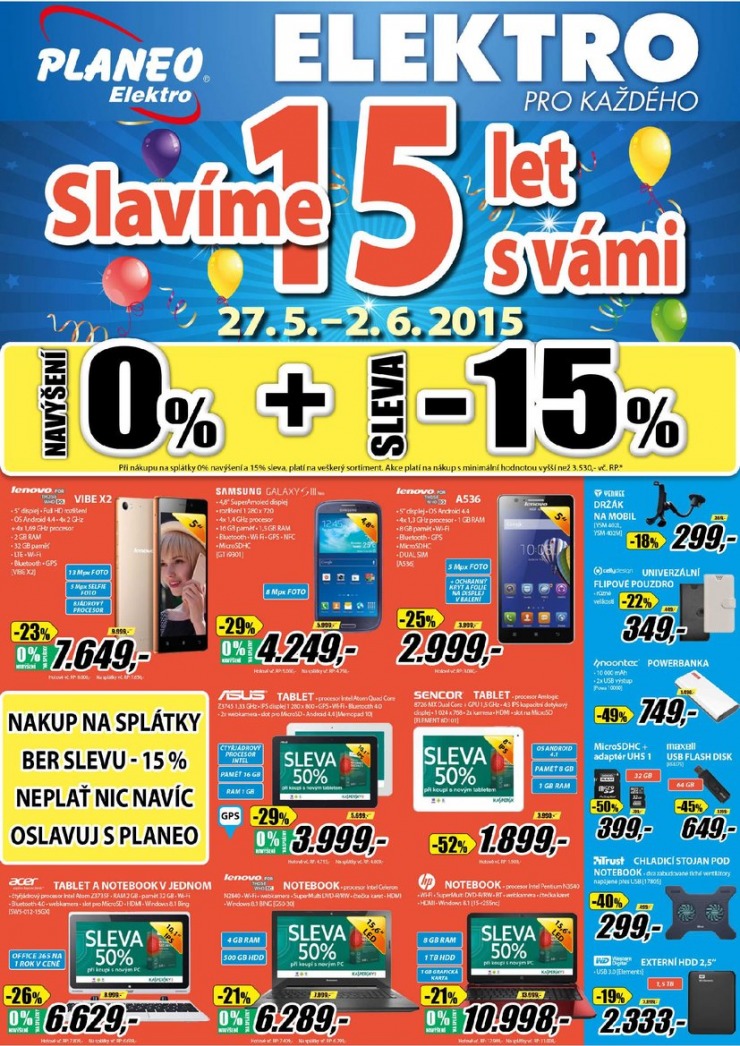 leták Planeo Elektro Akční leták od 27.5.2015 strana 1 leták Planeo Elektro Akční leták od 27.5.2015 strana 1