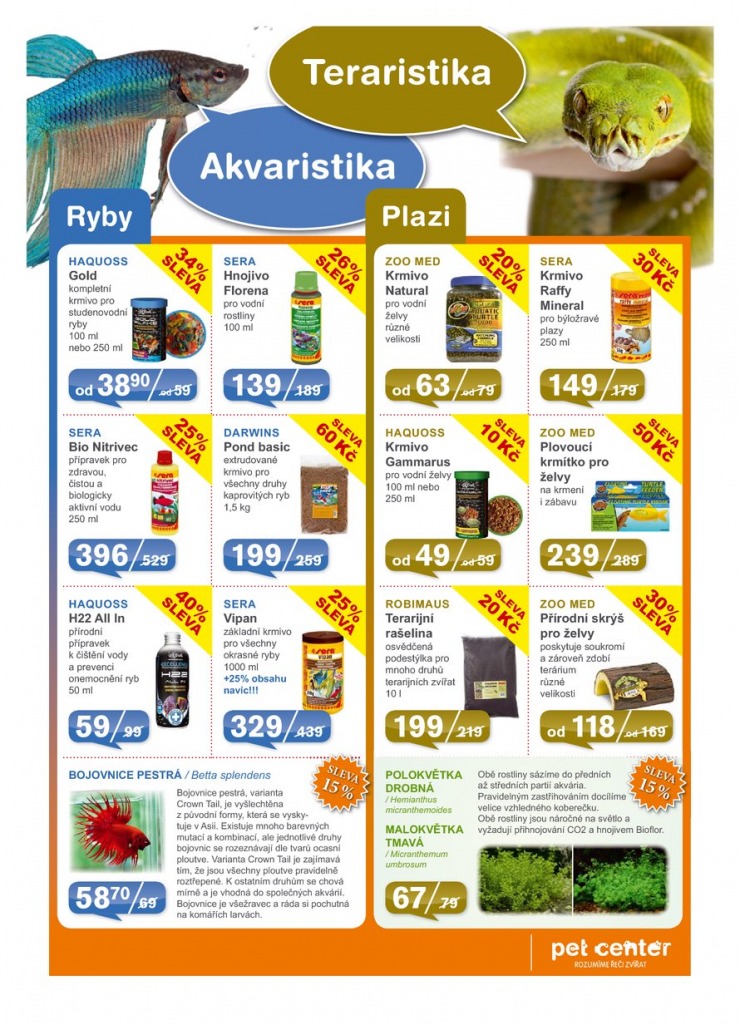 leták Pet Center Akční leták od 1.8.2015 strana 1 leták Pet Center Akční leták od 1.8.2015 strana 1