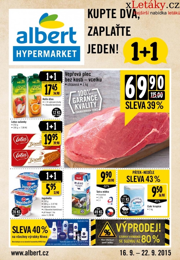 leták Albert Hypermarket leták strana 1 leták Albert Hypermarket leták strana 1