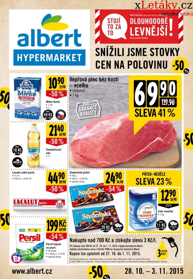 leták Albert Hypermarket leták strana 1 leták Albert Hypermarket leták strana 1